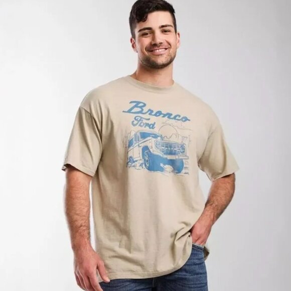 Junk Food Clothing Cream and Blue Graphic Tee - Picture 6 of 7